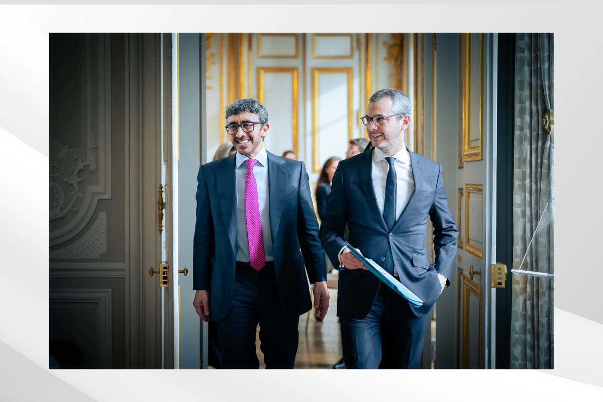 H.H. Sheikh Abdullah Bin Zayed Al Nahyan, Deputy Prime Minister and Minister of Foreign Affairs, today met with Alexis Michel Kohler, Secretary-General of the Élysée Palace, as part of the UAE Top Diplomat's working visit to Paris.