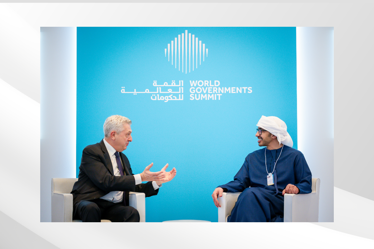 H.H. Sheikh Abdullah Bin Zayed Al Nahyan, Deputy Prime Minister and Minister of Foreign Affairs, met today with Filippo Grandi, United Nations High Commissioner for Refugees (UNHCR), on the sidelines of the World Governments Summit in Dubai.