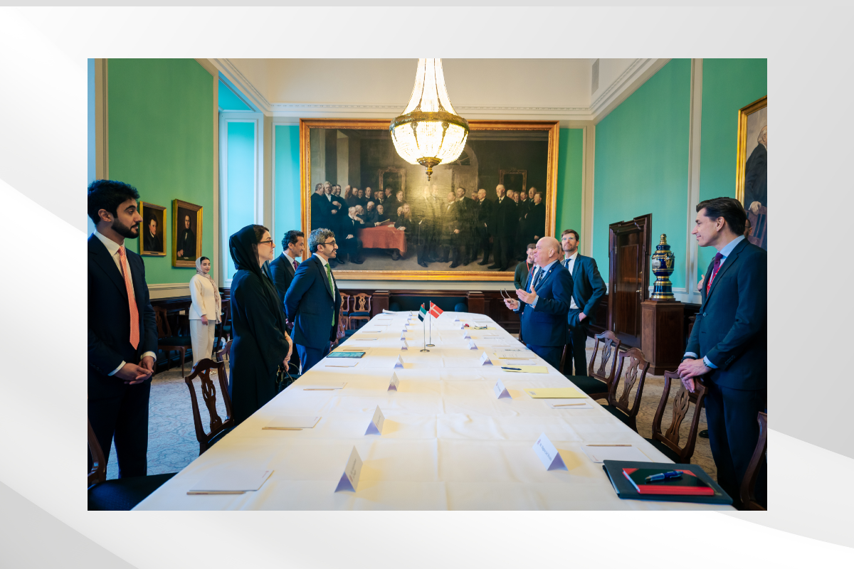 H.H. Sheikh Abdullah Bin Zayed Al Nahyan, Deputy Prime Minister and Minister of Foreign Affairs, met with Søren Gade Jensen, Speaker of the Danish Parliament, as part of the UAE top diplomat's working visit to Copenhagen.