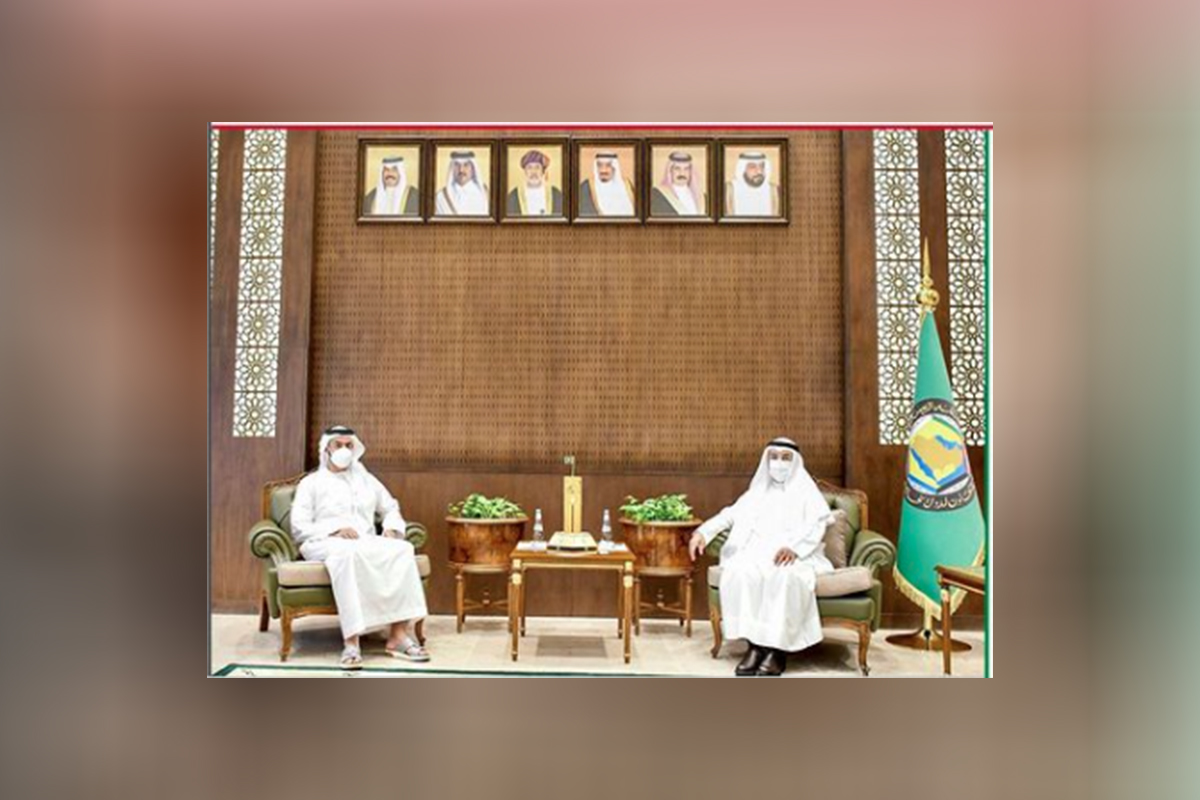 معالي الأمين العام لمجلس التعاون لدول الخليج العربية الدكتور نايف فلاح الحجرف استقبل سعادة الشيخ نهيان بن سيف آل نهيان.