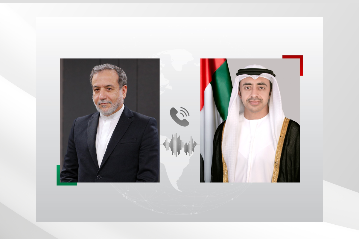 تلقى سمو الشيخ عبدالله بن زايد آل نهيان نائب رئيس مجلس الوزراء وزير الخارجية اتصالاً هاتفياً من معالي عباس عراقجي وزير خارجية الجمهورية الإسلامية الإيرانية.
