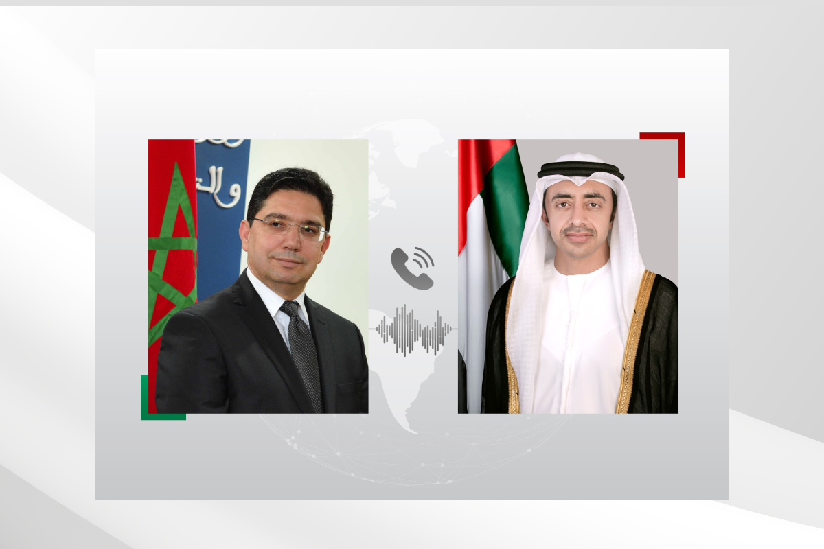 بحث سمو الشيخ عبدالله بن زايد آل نهيان نائب رئيس مجلس الوزراء وزير الخارجية خلال اتصال هاتفي اليوم مع معالي ناصر بوريطة وزير الشؤون الخارجية في المملكة المغربية الشقيقة التطورات الإقليمية الراهنة ومنها الأوضاع في الجمهورية العربية السورية الشقيقة.