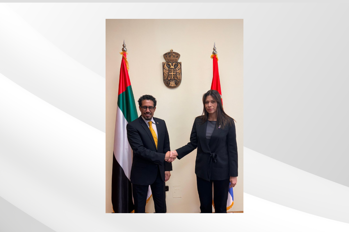 H.E. Ahmed Hatem Almenhali, the Ambassador of the United Arab Emirates to the Republic of Serbia, met with H.E. Irena Vujovic, Deputy Prime Minister of the Republic of Serbia and the Minister of Environmental Protection. The meeting focused on discussing ways to enhance the relationship between the two friendly countries, as well as addressing common areas of interest. During the meeting, the Minister received an invitation to participate in the Abu Dhabi Sustainability Week 2025.