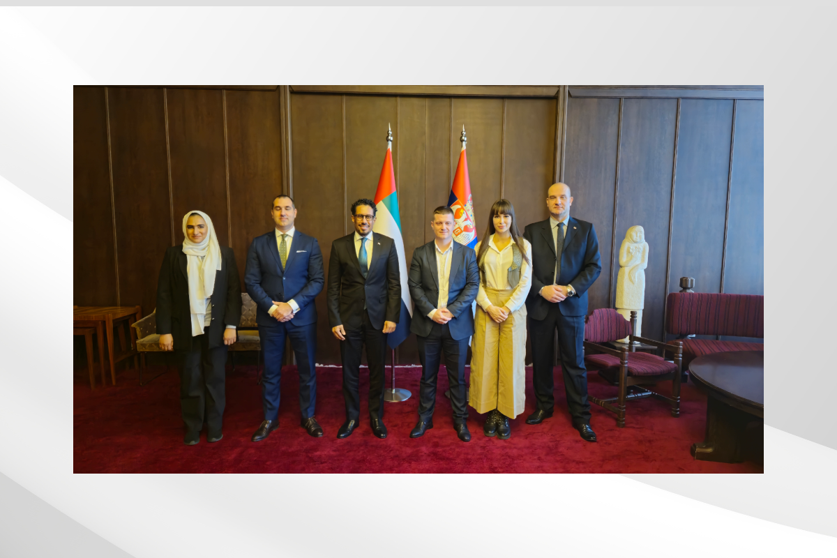 H.E. Ahmed Hatem Almenhali, UAE Ambassador in Belgrade, along with members of the Embassy, met with Mr. Dusan Carkic, Assistant Minister for International Cooperation at the Ministry of Environmental Protection of the Republic of Serbia. The meeting focused on discussion to strengthen bilateral cooperation and explore potential investment opportunities.