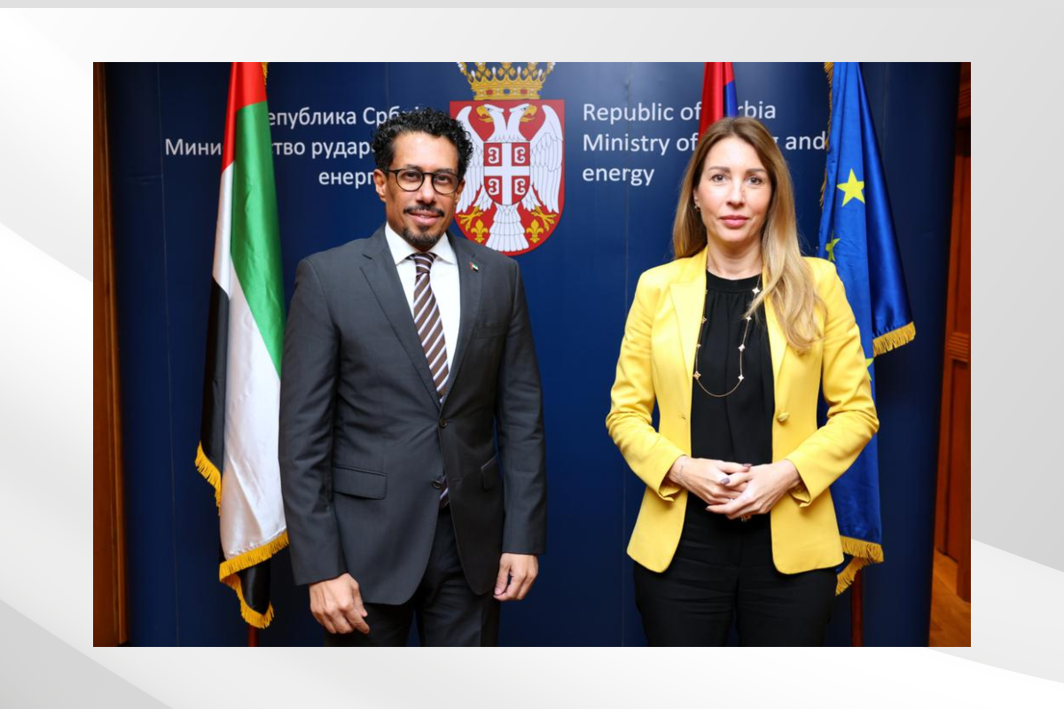 H.E. Ahmed Hatem Almenhali, the Ambassador of the United Arab Emirates to Serbia, met with H.E. Dubravka Djedović Handanovic, Minister of Mining and Energy of the Republic of Serbia.