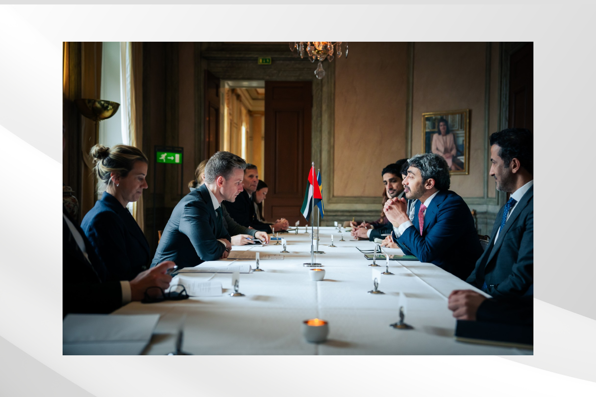 H.H. Sheikh Abdullah Bin Zayed Al Nahyan, Deputy Prime Minister and Minister of Foreign Affairs, met today in Stockholm with Pål Jonson, Minister of Defence of Sweden.