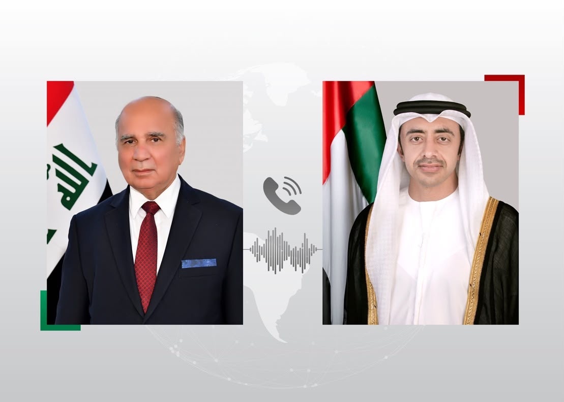 Abdullah bin Zayed, Iraqi counterpart discuss fraternal relations by phone