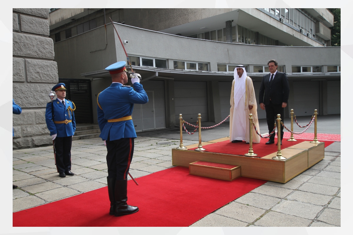 During an official visit to the Republic of Serbia, H.E. Muhammed bin Mubarak Fadel Almazrouei, Minister of State for Defence of the UAE, accompanied by military officers and representatives of the Ministry of Defence, met with H.E. Aleksandar Vucic, President of Serbia, H.E. Milos Vucevic, Prime Minister of Serbia and H.E. Bratislav Gasic, Minister of Defence of Serbia.

