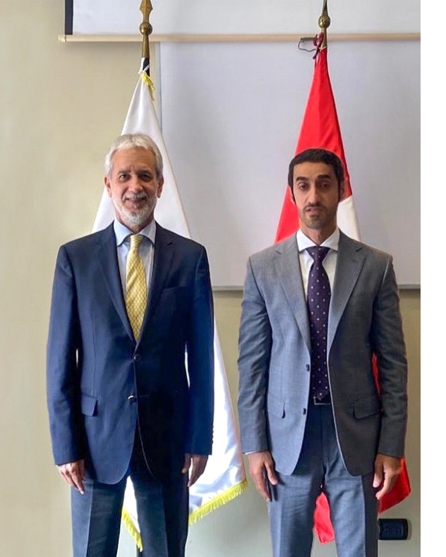  Meeting of H.E. Mohamed Alshamsi, UAE Ambassador to Peru with H.E. Jaime Cacho Sousa, Director General of Economic Promotion of the Ministry of Foreign Affairs.