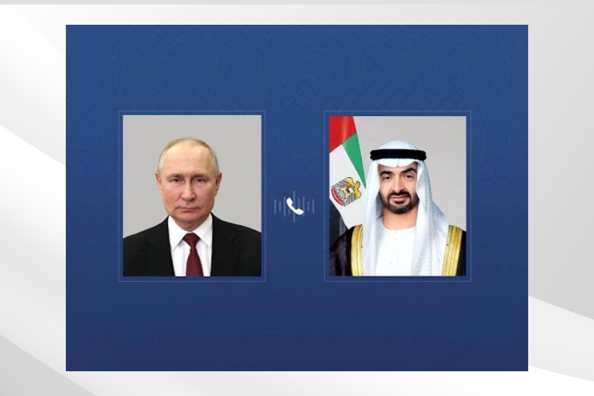 His Highness Sheikh Mohamed bin Zayed Al Nahyan, President of the UAE, and His Excellency Vladimir Putin, President of the Russian Federation, discussed various aspects of cooperation and joint work within the framework of the strategic partnership between the two countries during a phone call. They also discussed their mutual commitment to further strengthening this partnership to serve their common interests.
