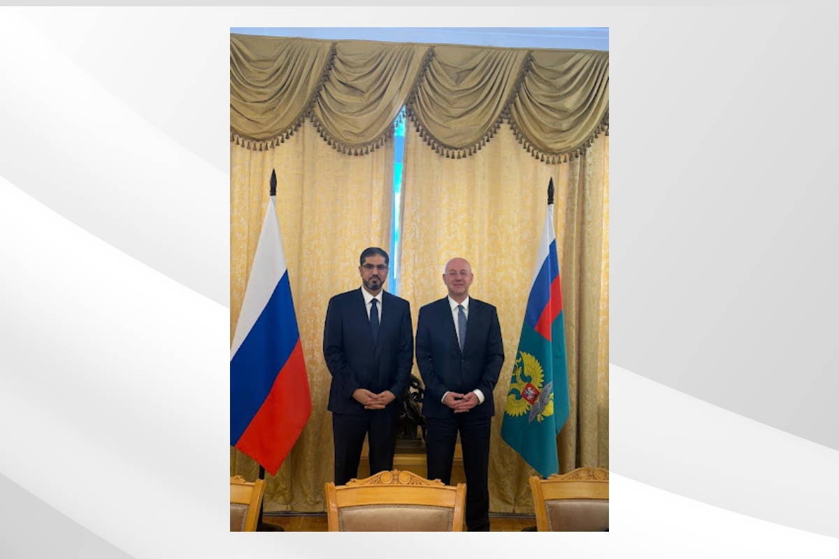 His Excellency Dr. Mohammed Ahmed Al Jaber, UAE Ambassador to the Russian Federation, met with His Excellency Alexander Alimov, Deputy Foreign Minister of the Russian Federation.
