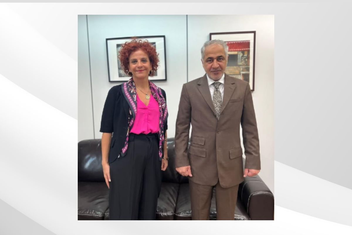 H.E. Mohammed Saif Al Shehhi, UAE Ambassador to the Republic of Cyprus, held a meeting with H.E. Eleni Apeyitou, Head of the Economic, Climate and Cultural Diplomacy Department at the Ministry of Foreign Affairs of the Republic of Cyprus, to discuss prospects for enhancing cooperation in the various fields of diplomacy between the two countries.