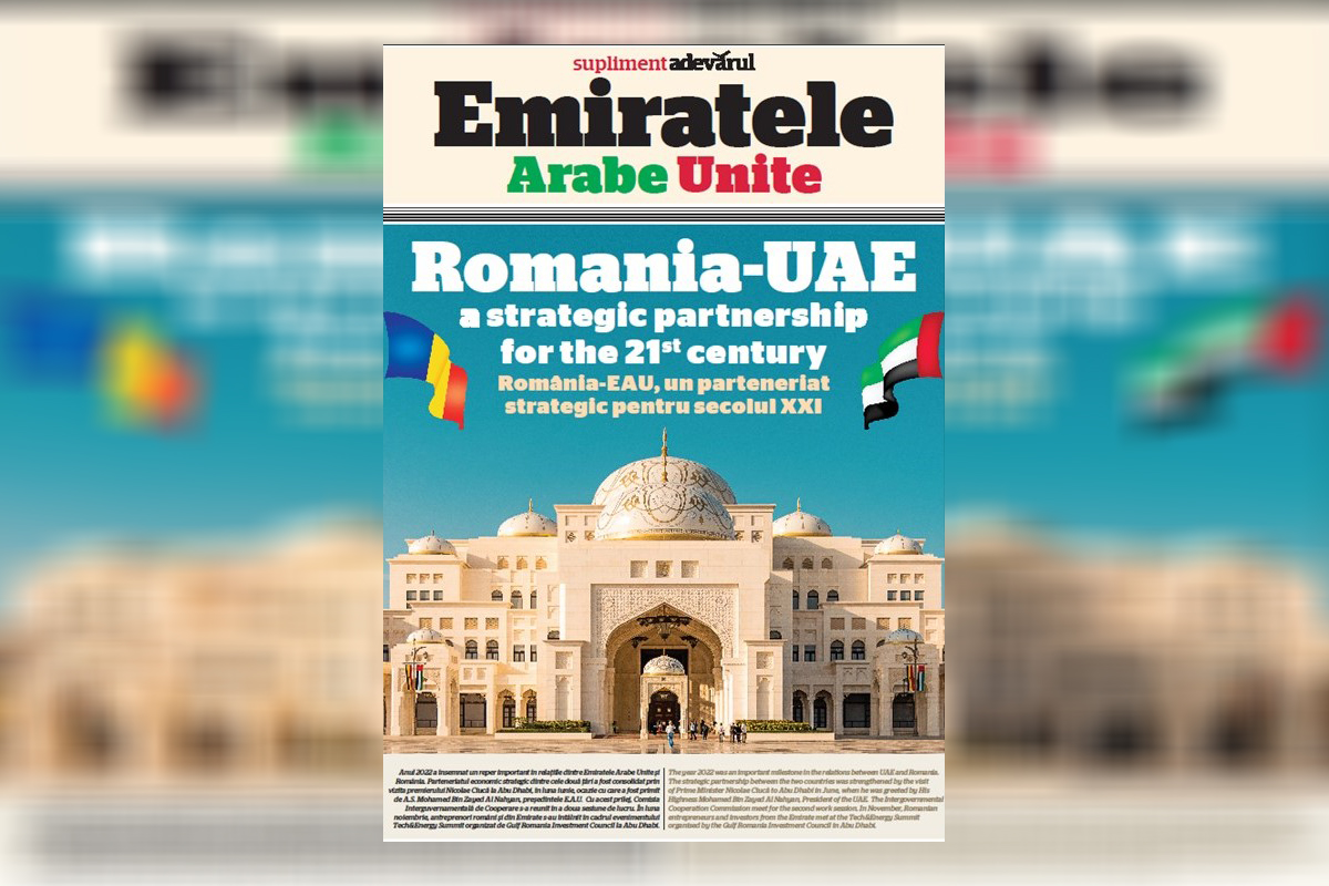 Excelența Sa/ Sultan Mohamed Majed Al Ali – Ambasadorul Emiratelor Arabe Unite în România a acordat un interviu publicației ,,Adevărul”, în care a vorbit despre proiectele de investiții comune dintre Emiratele Arabe Unite și România