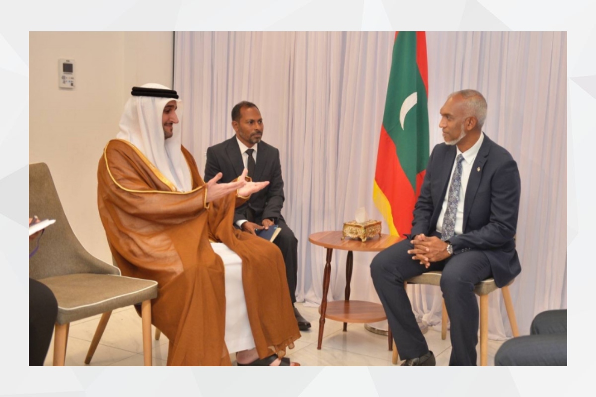 President-elect Dr. Mohamed Muizzu has highlighted the importance of receiving investments from the United Arab Emirates (UAE) for the development of the Maldives. He made the remark during a meeting with Ambassador of the UAE to the Maldives Sheikh Rahma Bin Abdul Rahman Bin Rahma Al Shamsi.

