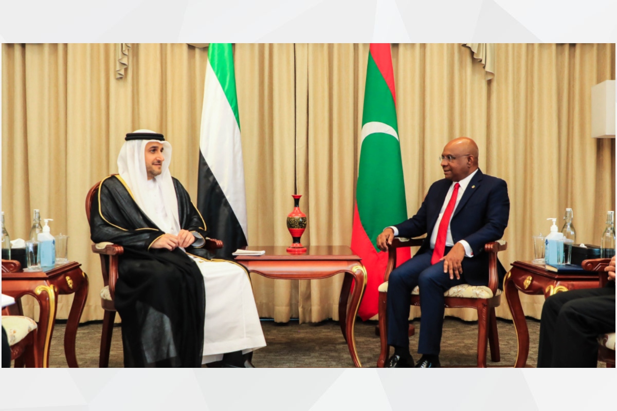 The newly appointed Ambassador of the United Arab Emirates (UAE) to the Maldives, Sheikh Rahma bin Abdulrahman bin Rahma Al Shamsi has paid a courtesy call on the Minister of Foreign Affairs, Abdulla Shahid.
