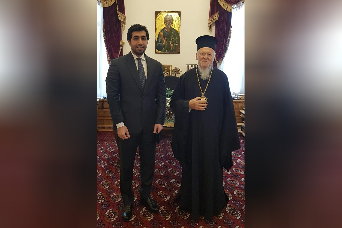 Deputy Consul General Mr.Saeed Saqer Al Muhairi visited his All Holiness Ecumenical Patriarch Bartholomew I (Archbishop of Constantinople) and handed him a written letter from Deputy Prime Minister and Minister of Interior