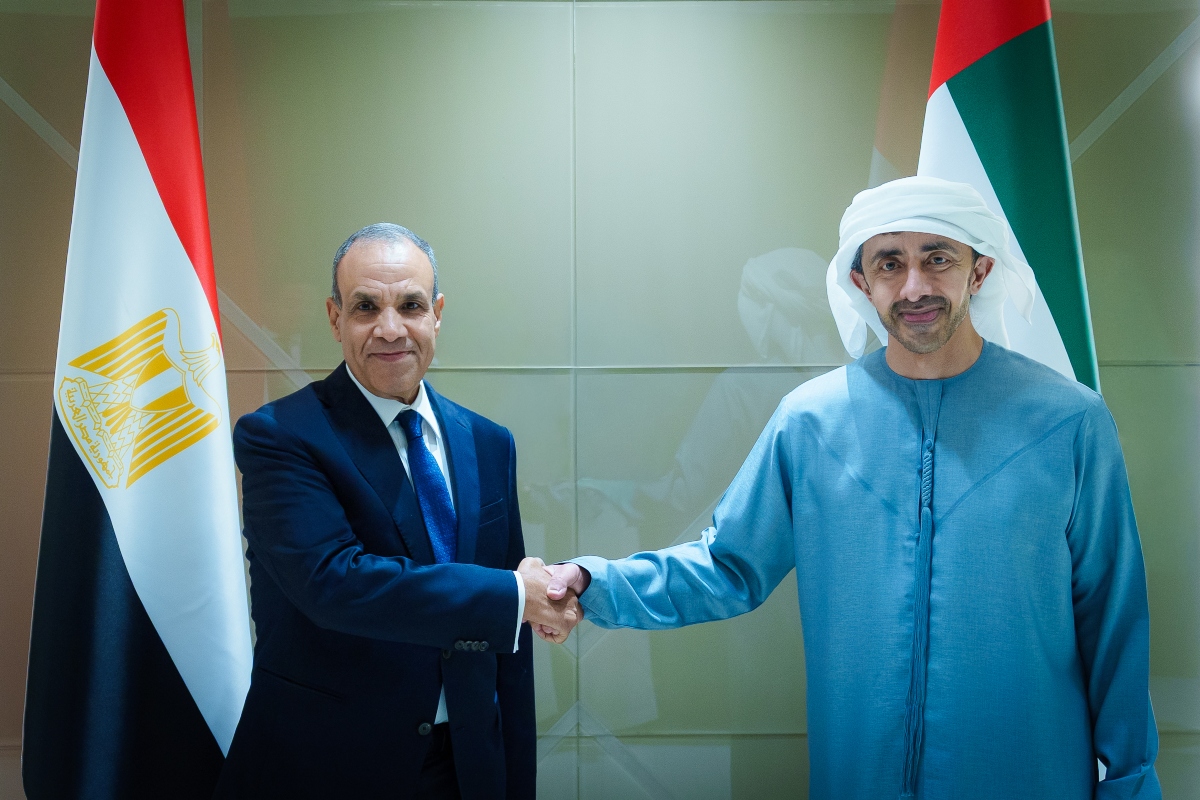 H.H. Sheikh Abdullah bin Zayed Al Nahyan, Deputy Prime Minister and Minister of Foreign Affairs, received Dr. Badr Abdelatty, Egypt's Minister of Foreign Affairs, International Cooperation, and Egyptian Expatriates.