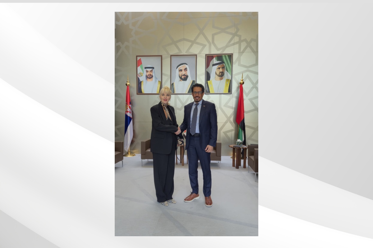 H.E. Ahmed Hatem Almenhali, Ambassador of the United Arab Emirates to the Republic of Serbia, received H.E. Jagoda Lazarevic, Minister of Domestic and Foreign Trade of the Republic of Serbia, at the Embassy premises.