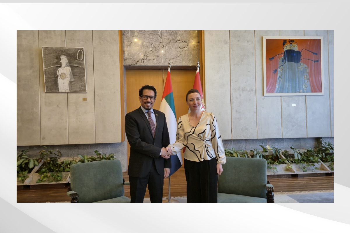 H.E. Ahmed Hatem Almenhali, Ambassador of the United Arab Emirates to the Republic of Serbia, met with H.E. Tatjana Macura, Minister without Portfolio responsible for Gender Equality, Prevention of Violence against Women, and the Economic and Political Empowerment of Women in the Republic of Serbia.