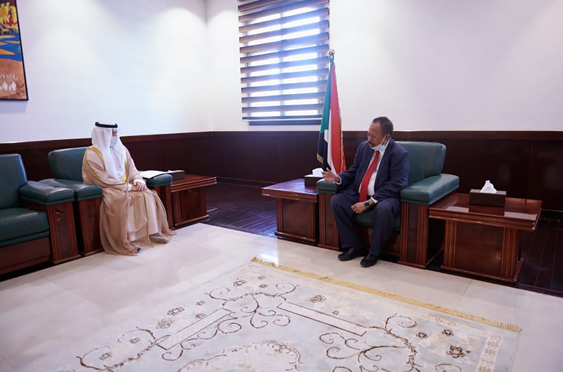 Dr. Abdalla Hamdok, Prime Minister of Sudan, has commended the UAE's stances in support of his country in international fora as well the UAE's continuous efforts to make the transitional period a success.