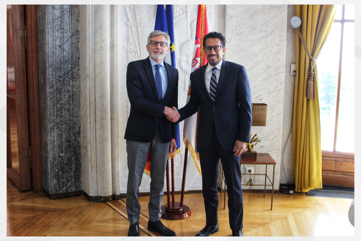 Within efforts to strengthen diplomatic ties and expanding the cooperation between two sides, H.E. Ahmed Hatem Almenhali, Ambassador of the UAE to the Republic of Serbia, met with HE Pierre Koshar, Ambassador of the Republic of France in Belgrade.


