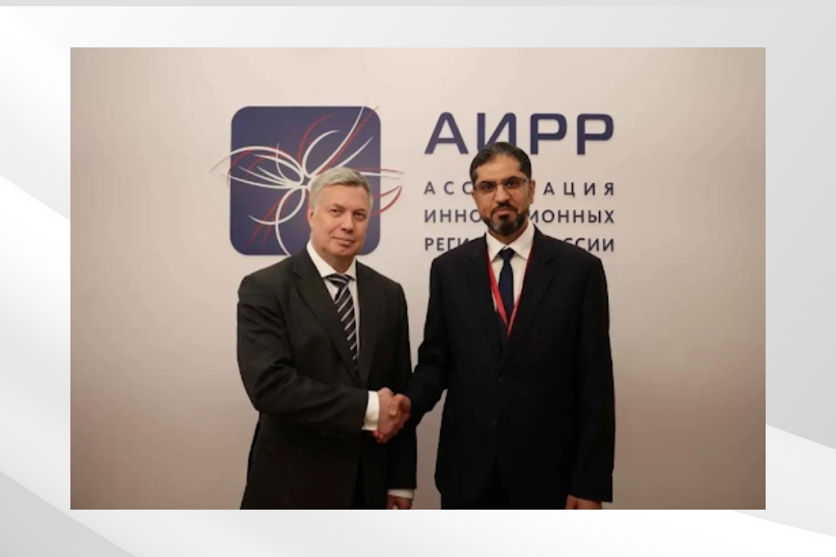His Excellency Dr. Mohammed Ahmed Al Jaber, Ambassador of the United Arab Emirates to the Russian Federation, held a meeting with His Excellency Alexey Russkikh, Governor of the Ulyanovsk Region, on the sidelines of the St. Petersburg International Economic Forum, held in St. Petersburg from 3 to 6 June 2026.