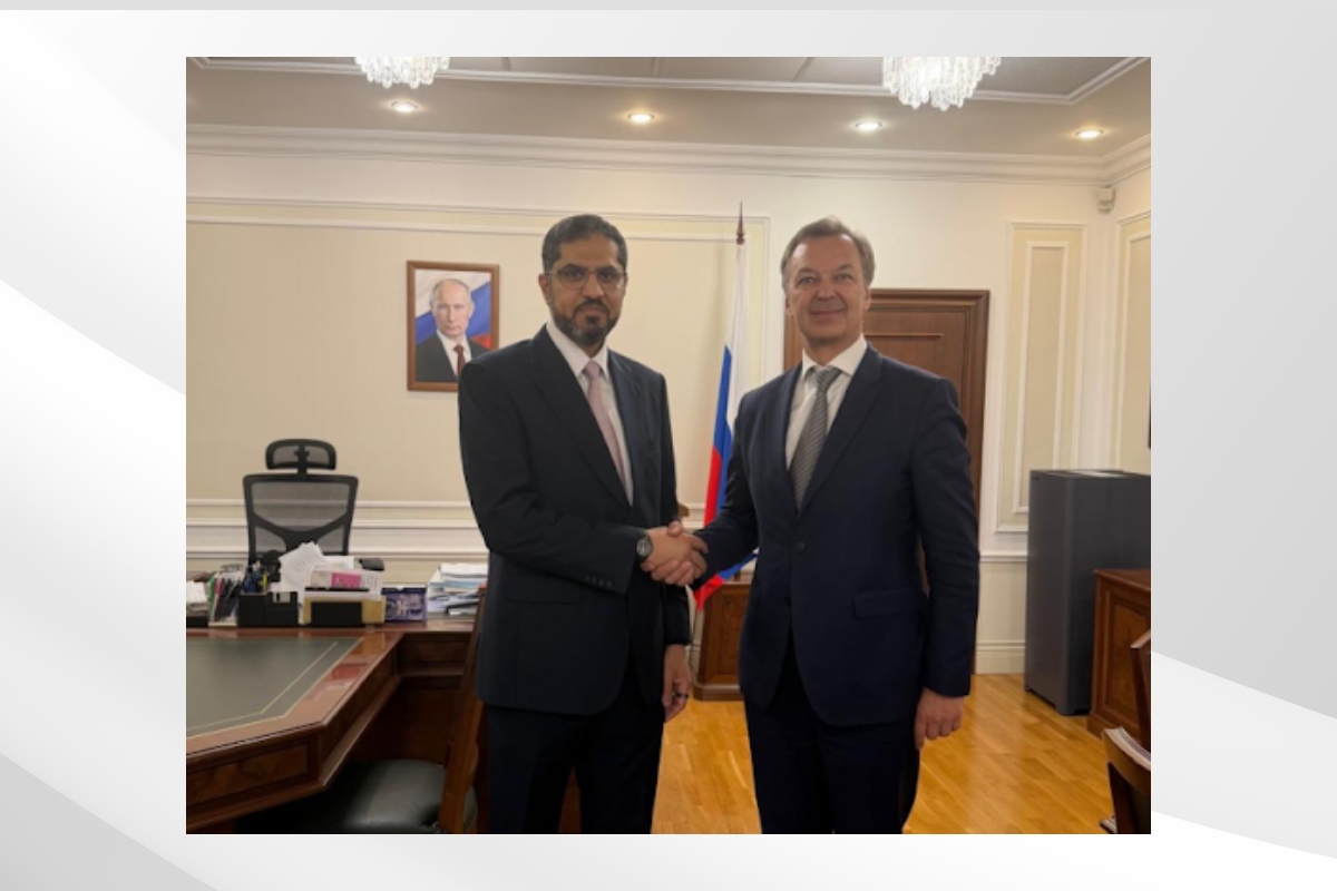 His Excellency Dr. Mohammed Ahmed Al Jaber, Ambassador of the United Arab Emirates to the Russian Federation, met with His Excellency Mr. Andrey Yatskin, First Deputy Chairman of the Federation Council of the Russian Federation.