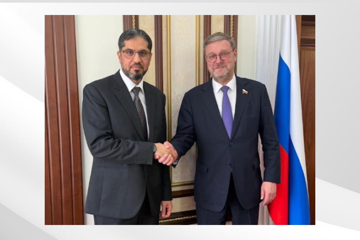 His Excellency Dr. Mohammed Ahmed Al Jaber, Ambassador of the United Arab Emirates to the Russian Federation, met with His Excellency Mr. Konstantin Kosachev, Deputy Chairman of the Federation Council of the Russian Federation.