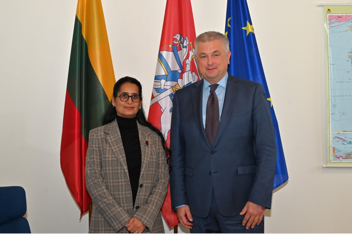 Her Excellency Noora Juma, Non-Resident Ambassador of the United Arab Emirates to Lithuania, met with His Excellency Vaidmantas Verbickas. The meeting focused on enhancing bilateral relations and expanding opportunities for political and economic cooperation between the two countries.
