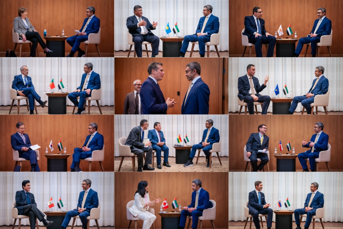 H.H. Sheikh Abdullah bin Zayed Al Nahyan, Deputy Prime Minister and Minister of Foreign Affairs, held separate meetings in New York with a number of foreign ministers participating in the 81st session of the United Nations General Assembly (UNGA81).
