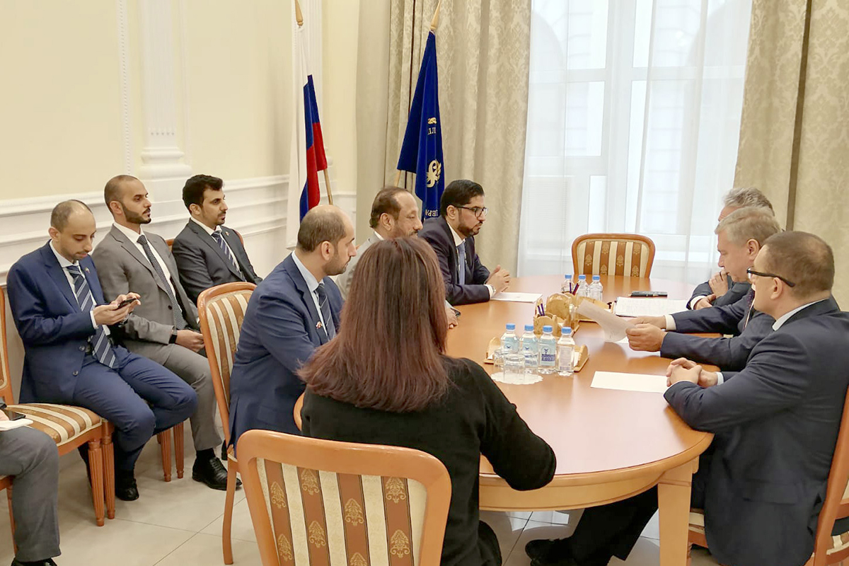 Dr. Mohammed Ahmed bin Sultan Al Jaber, UAE Ambassador to the Russian Federation, has met with Sergei Cheryomin, Moscow Government Minister and Head of the Department for Foreign Economic Activity and International Relations.