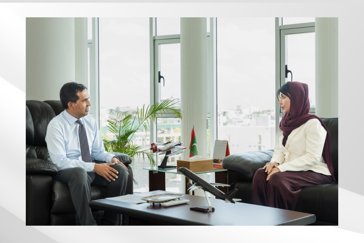 التقت هبة الجنيبي، القائم بالأعمال بالإنابة لدى سفارة دولة الإمارات العربية المتحدة في ماليه معالي محمد سعيد، وزير التنمية الاقتصادية والتجارة بجمهورية المالديف.