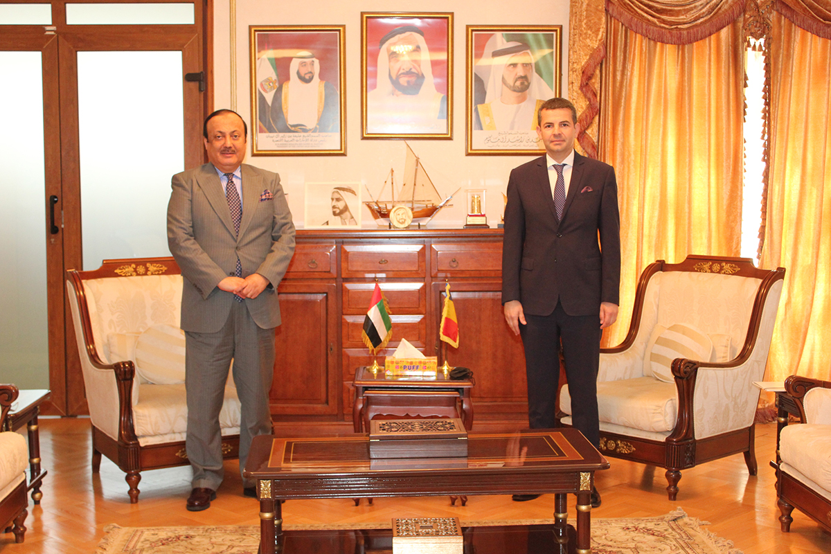 Excelența Sa Dr. Ahmed Abdullah bin Saeed Al Matrooshi, Ambasadorul Emiratelor Arabe Unite în România, s-a întâlnit cu domnul Daniel Constantin - Președintele Grupului Parlamentar de Prietenie cu Emiratele Arabe Unite