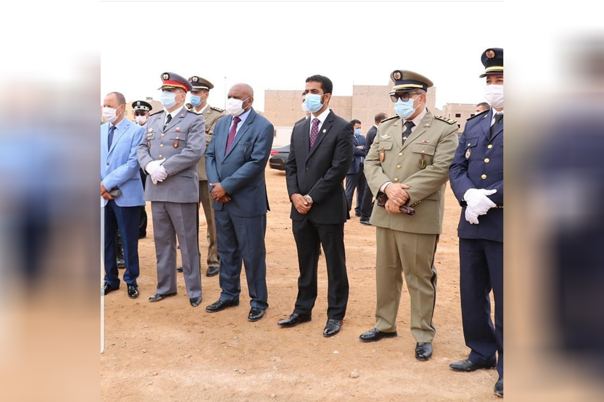 حفل إعطاء الإنطلاقة لأشغال بناء مدينة المهن والكفاءات بمدينة العيون، والتي تشمل  مشروع بناء كلية الطب والمركز الإستشفائي الجامعي.