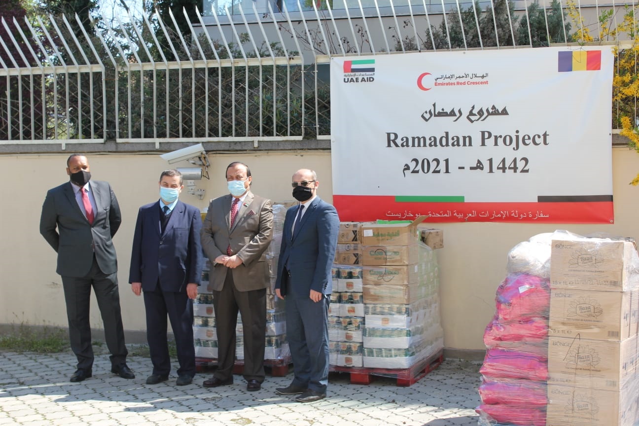 În cadrul proiectului inițiat cu ocazia lunii Ramadan, pentru anul 2021, sub patronajul generos al Autorității ,,Red Crescent” din Emiratele Arabe Unite, Excelența Sa Dr. Ahmed Abdullah bin Saeed Al Matrooshi, Ambasadorul Emiratelor Arabe Unite în România
