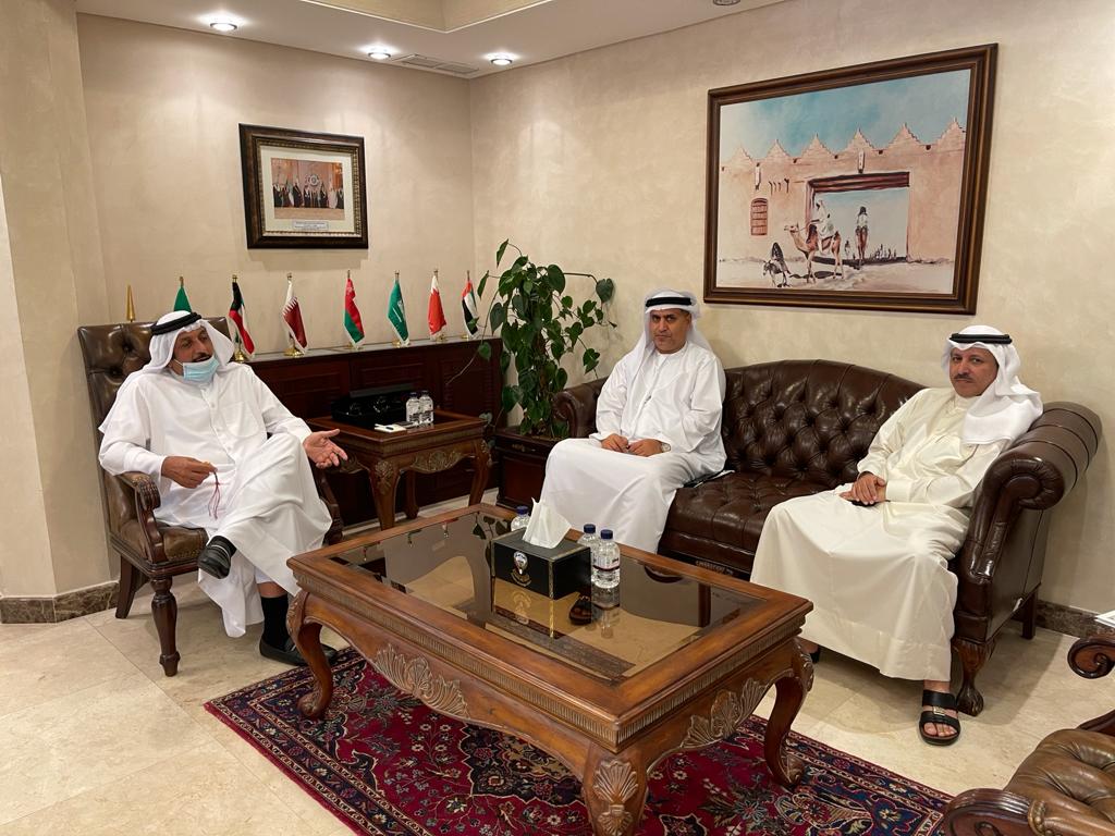 HE Dr. Matar Hamed Al Neyadi, UAE Ambassador to the State of Kuwait, meets HE Nasser Haji Al Muzain, Assistant Minister of Foreign Affairs for the Gulf Cooperation Council in his office.