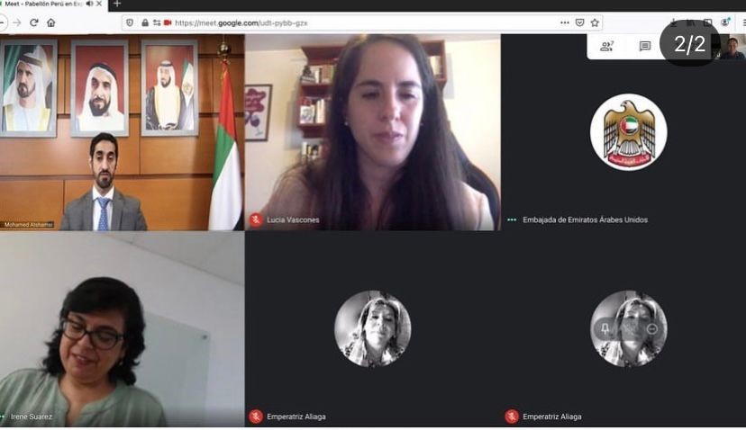 Virtual meeting of H.E. Ambassador Mohamed Alshamsi with H.E. Irene Suarez