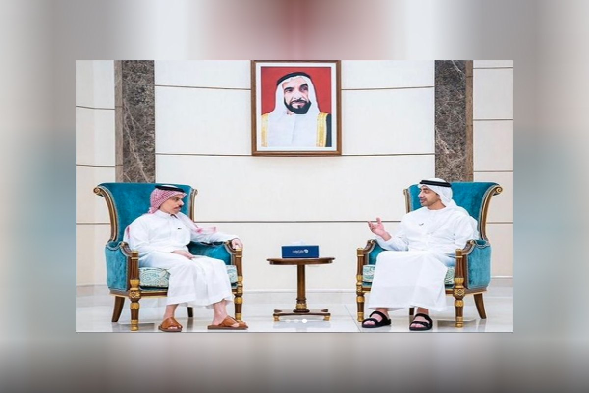 استقبل سمو الشيخ عبدالله بن زايد آل نهيان، وزير الخارجية، صاحب السمو الأمير فيصل بن فرحان بن عبدالله، وزير خارجية المملكة العربية السعودية الشقيقة.