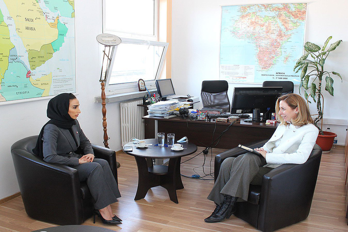 La 21 februarie 2022, ingr. Mahrah Ali Al-Shaya / însărcinat cu afaceri a.i. în cadrul Ambasadei Emiratelor Arabe Unite în România, la București, a avut o întrevedere cu E.S. Doamna Cristina Jacotă, directorul Direcției Orientul Mijlociu și Africa, din cadrul Ministerului Afacerilor Externe al României.