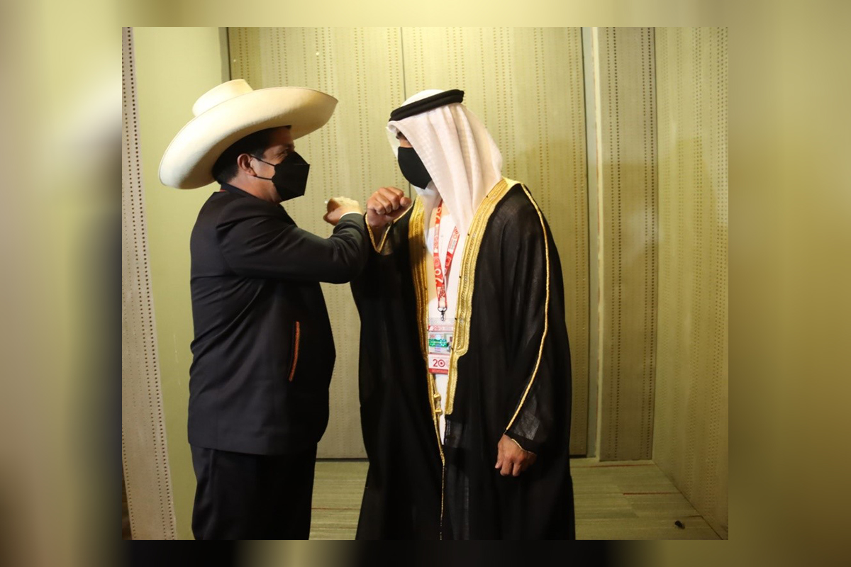H.E. Mohamed Abdulla Alshamsi, Ambassador of the UAE to the Republic of Peru, attended the Act of Command Transmission to H.E. Pedro Castillo Terrones as Constitutional President of the Republic of Peru.