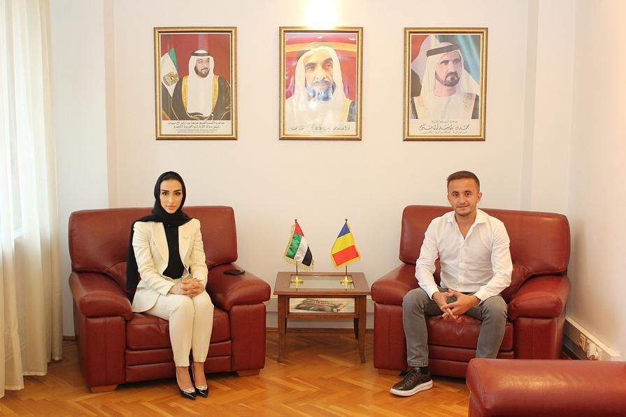 بتاريخ ٢٠ أبريل ٢٠٢٢ ، اجتمعت م. / مهره علي الشايع - القائم بالأعمال بالإنابة بسفارة دولة الإمارات العربية المتحدة لدى رومانيا مع السيد/ كلاوديو ماتيه - المدير العام لشركة 