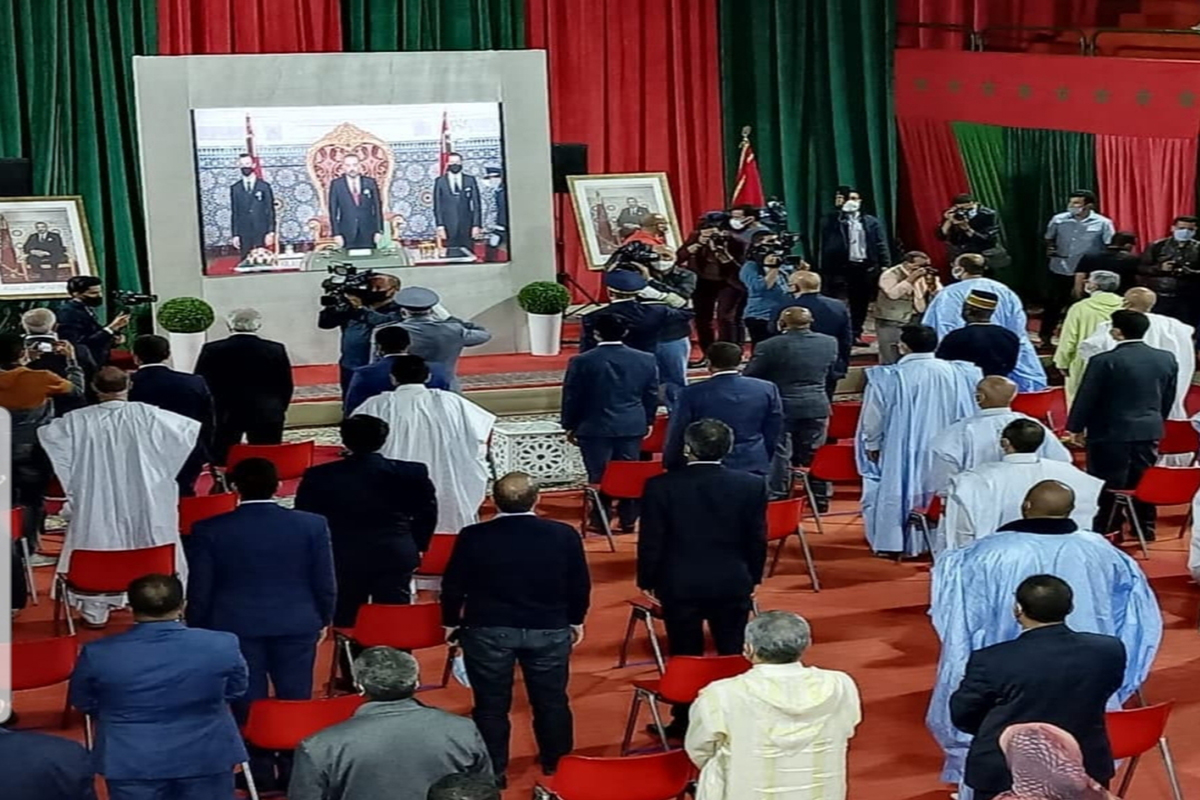 شارك السيد/ عيسى علي البلوشي القنصل العام للدولة في مدينة العيون في مراسيم حفل الإستماع لخطاب جلالة الملك محمد السادس حفظه الله بمناسبة الذكرى الخامسة والأربعين للمسيرة الخضراء.