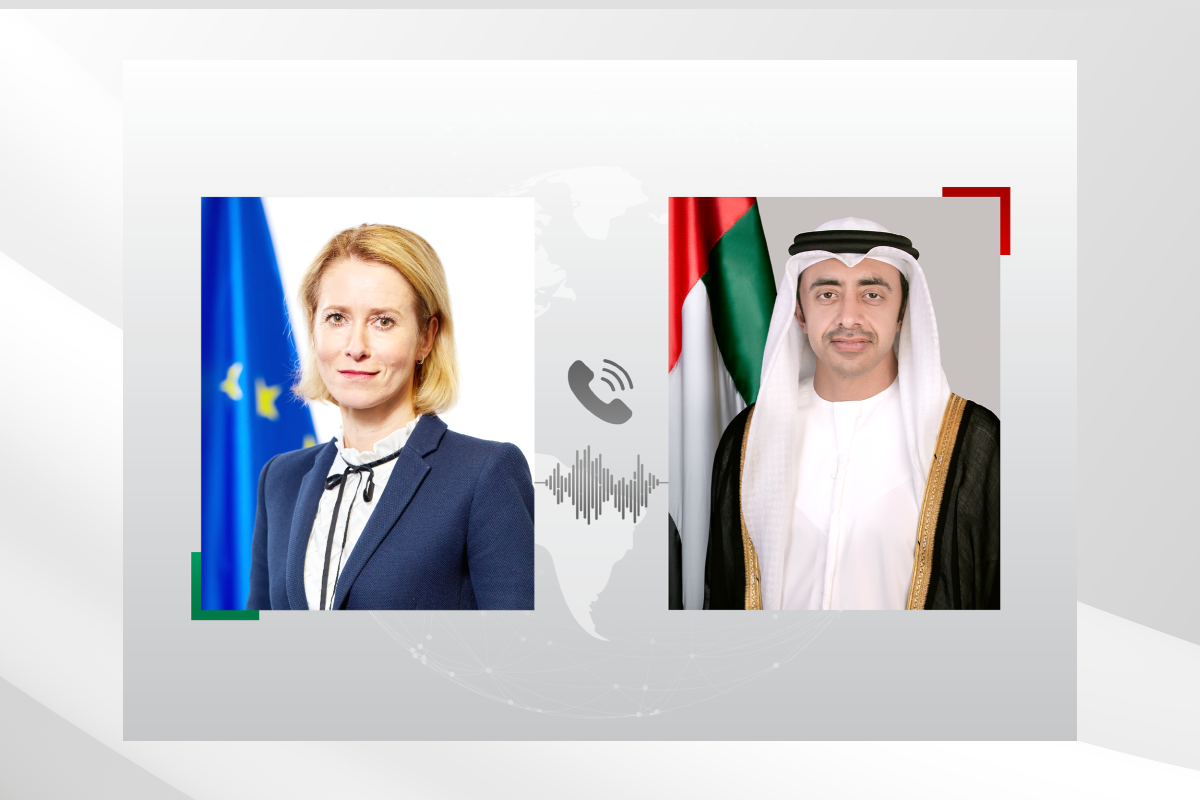 هنأ سمو الشيخ عبدالله بن زايد آل نهيان نائب رئيس مجلس الوزراء وزير الخارجية، معالي كايا كالاس، بمناسبة تعيينها ممثلة الاتحاد الأوروبي العليا للشؤون الخارجية والسياسة الأمنية.