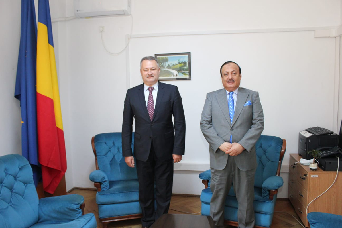 E.S. Dr. Ahmed Abdullah bin Saeed Al Matrooshi, ambasadorul Emiratelor Arabe Unite în România s-a întâlnit cu Excelența Sa Ferdinand Nagy, Comisarul General al României la Expo 2020 Dubai