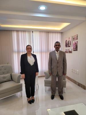 The Chargé d'Affairs of the State Embassy in Damascus, Abdul Hakeem Al-Nuaimi, visited the Ministry of Administrative Development in the Syrian Arab Republic, where he met with Minister Salam Safaf. 