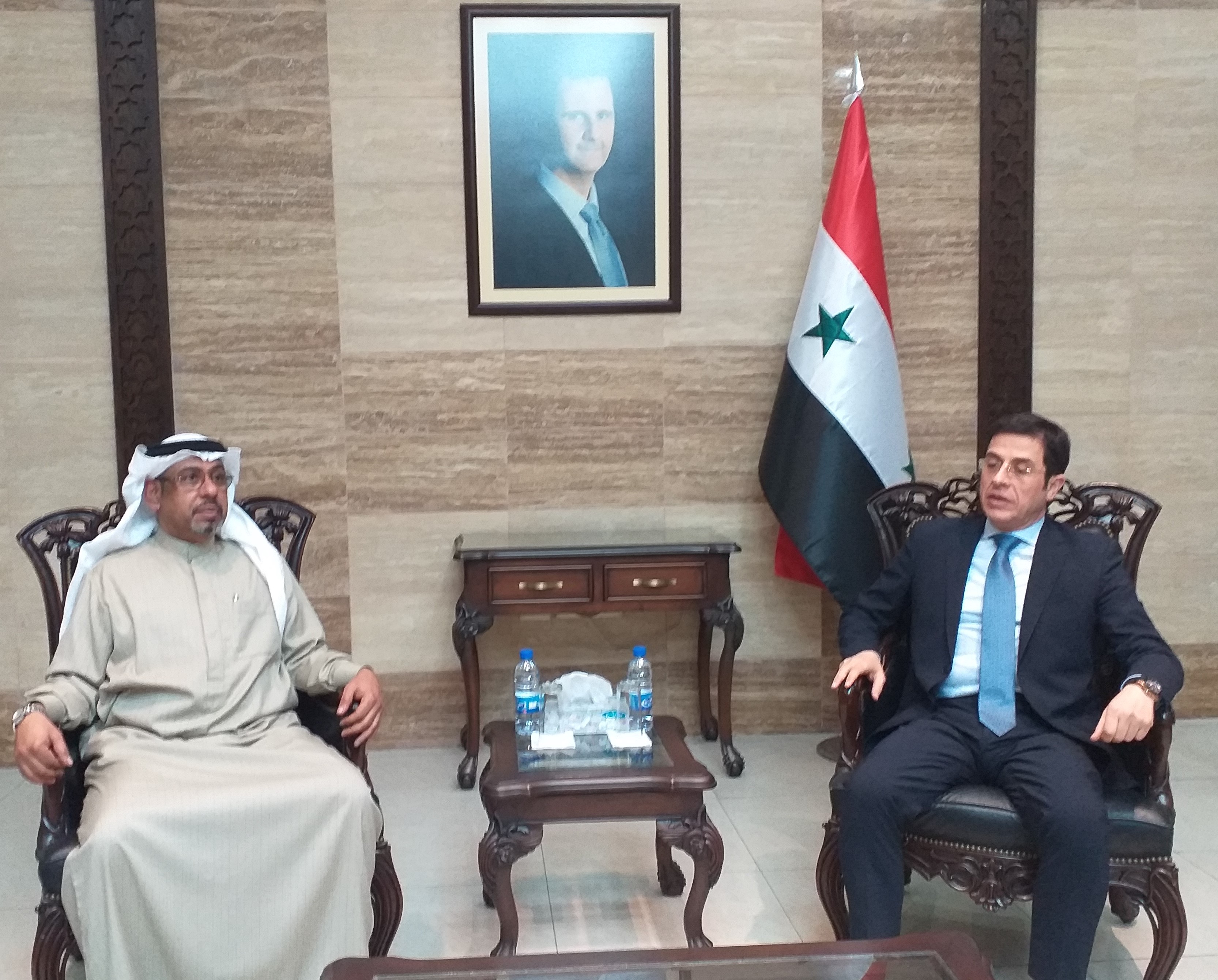 Mr. Abdul Hakeem Al-Nuaimi, Chargé d'Affairs of the State Embassy in Damascus, visited the Ministry of Health in the Syrian Arab Republic