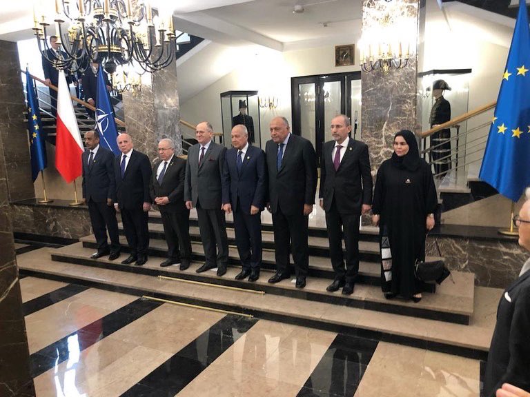 H.E. Dr. Eman Al-Salami, the Ambassador of the United Arab Emirates in Poland, attended a meeting between H.E. Zbigniew Rau, Polish Minister of Foreign Affairs and the members of the Contact Group established in the framework of the League of Arab States and Secretary General of the League of Arab States.