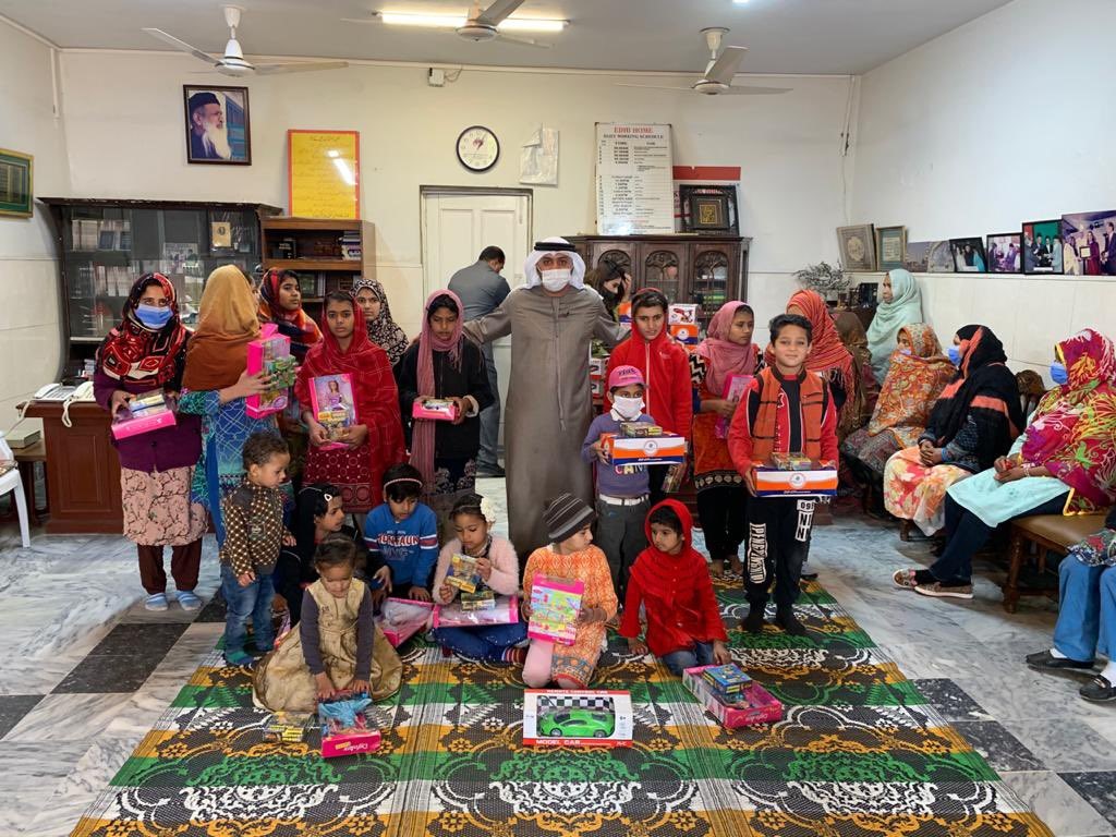 The UAE Ambassador in the Islamic Republic of Pakistan H.E. Hamad Obaid Alzaabi, visitet Edhi Orphans Home on Thursday 28th January 2021, and gifted different items to orphan children