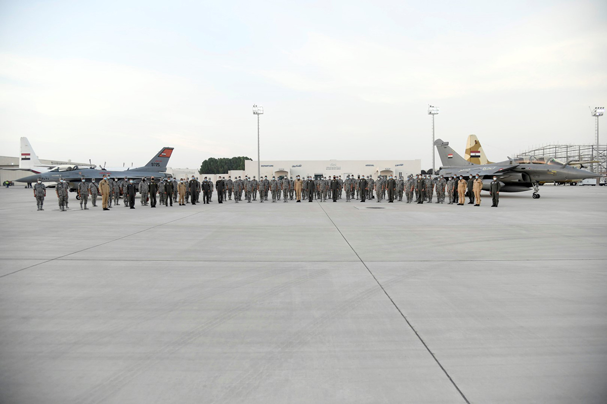 Units from the Egyptian Air Force today arrived in the UAE to participate in the 