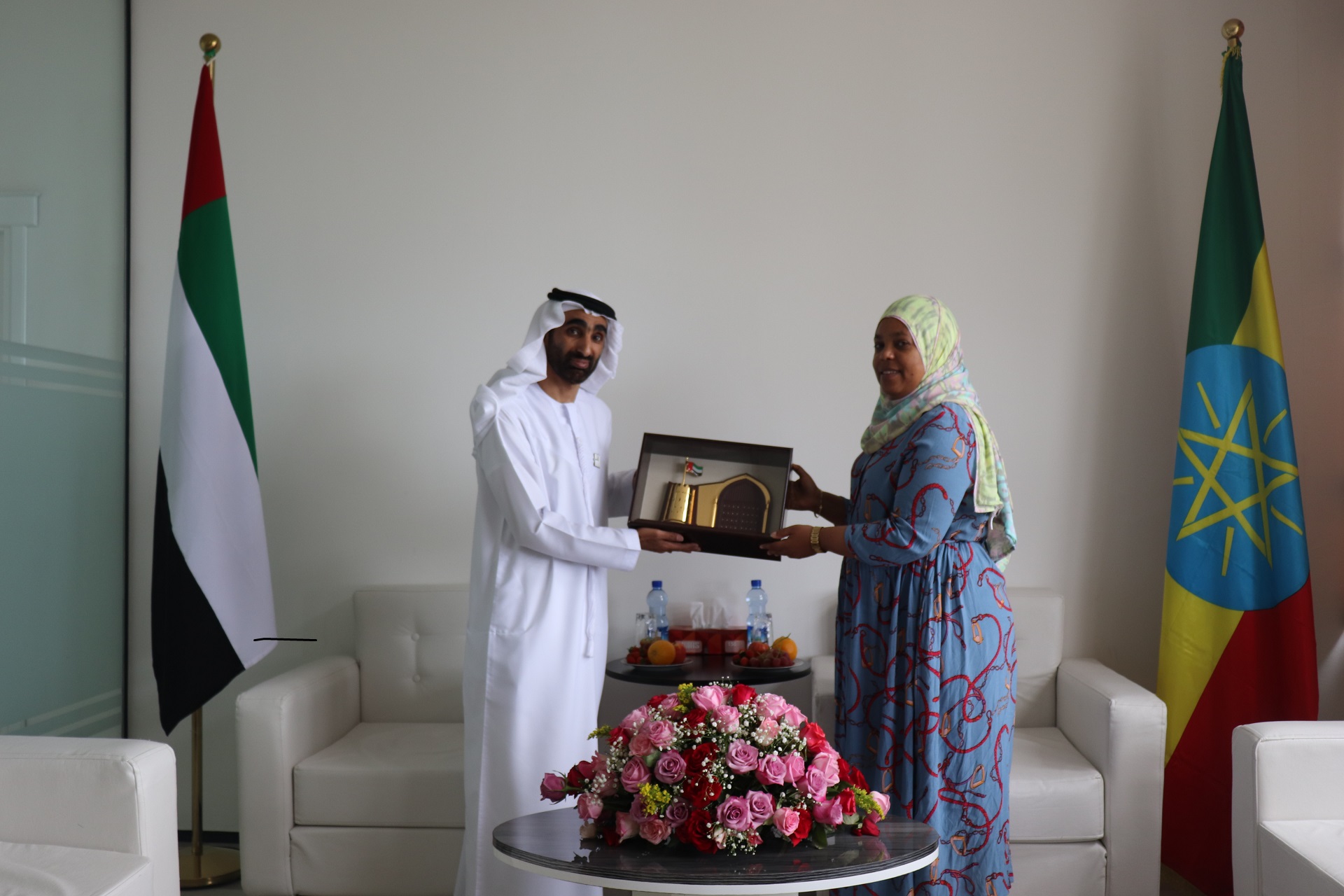 Her Excellency Muferihat Kamil, Ethiopian Minister of Peace received the Ambassador of the UAE to the Federal Democratic Republic of Ethiopia, His Excellency Mohamed Salem Al-Rashdi, on Monday 14 October 2019